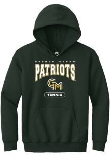 Summit Sportswear George Mason University Youth Green Tennis Long Sleeve Hoodie