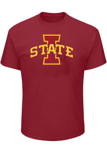 Iowa State Cyclones Mens Cardinal Large Logo Big and Tall T-Shirt