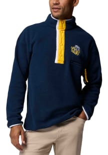 Columbia Michigan Wolverines Mens Navy Blue HelvetiaHalf Snap Pullover Jackets