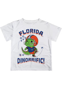 Vive La Fete Florida Gators Infant Dino-Riffic Short Sleeve T-Shirt White