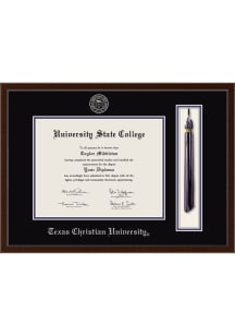 TCU Horned Frogs Tassel/Cord Delta Diploma Frame - Black