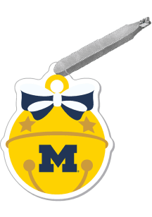 Michigan Wolverines Bow Bell Ornament - Blue