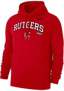 Nike Rutgers Scarlet Knights Mens Red CLub Fleece Long Sleeve Hoodie