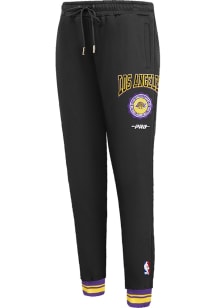 Pro Standard Los Angeles Lakers Womens Crest Emblem Retro Black Sweatpants