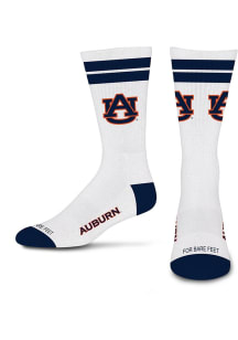 Auburn Tigers White Stripes Mens Crew Socks