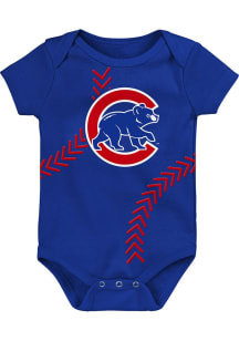 Chicago Cubs Baby Blue Running Home Short Sleeve One Piece