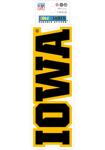 Iowa Hawkeyes Wordmark 3in Durable Stickers - Black
