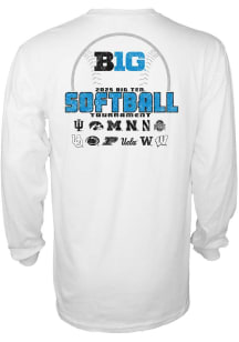 Blue 84 Big Ten White 2025 Big Ten Softball Long Sleeve T Shirt