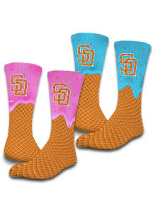 San Diego Padres ISlide Ice Cream Drip Mens Crew Socks