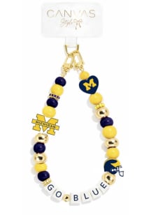 Michigan Wolverines Beaded Phone Womens Charm