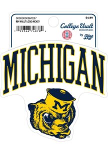 Michigan Wolverines R84 Vault Logo Stickers - Navy Blue