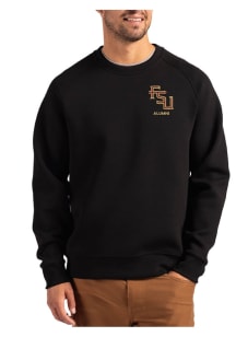 Cutter and Buck Florida State Seminoles Mens Black Alumni Roam Long Sleeve Crew Sweatshirt