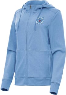 Antigua Coast Guard Womens Light Blue Seeker Long Sleeve Full Zip Jacket