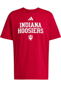 Adidas Indiana Hoosiers Crimson Locker Wordmark Short Sleeve T Shirt