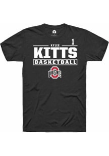 Kylee Kitts Ohio State Buckeyes Black NIL Stacked Box Short Sleeve Player T Shirt