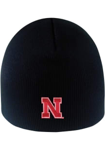 LogoFit Nebraska Cornhuskers Black Everest Beanie Mens Knit Hat