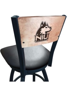 Northern Illinois Huskies Vinyl Seat Maple Back Swivel Pub Stool - Black
