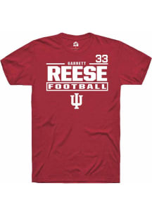 Garrett Reese Indiana Hoosiers Crimson Football NIL Stacked Box Short Sleeve Player T Shirt