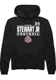 Deshawn Stewart Jr Ohio State Buckeyes Mens Black Football NIL Stacked Box Player Hood