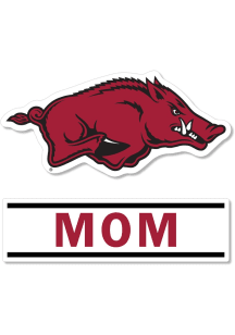 Arkansas Razorbacks 3 Inch Mom Auto Decal - Cardinal