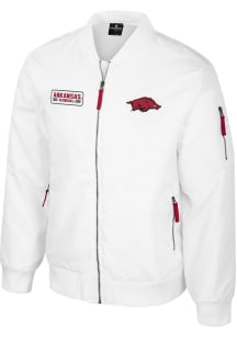 Mens Arkansas Razorbacks Colosseum Mens White Rabbit Heavyweight Jacket - White