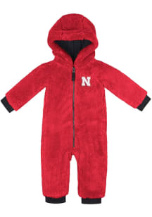 Colosseum Nebraska Cornhuskers Baby Red Primary Logo Short Sleeve One Piece