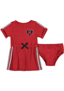 Colosseum Nebraska Cornhuskers Baby Girls Red Primary Logo Short Sleeve Dress