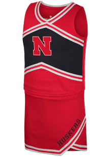 Colosseum Nebraska Cornhuskers Girls Red Screenprint graphic Set Cheer