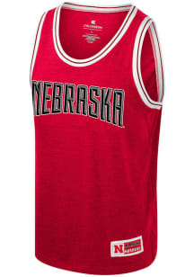 Colosseum Nebraska Cornhuskers Youth Red Wordmark Short Sleeve Tank Top