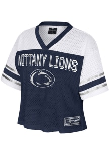 Penn State Nittany Lions Womens Colosseum Posh Fashion Football Jersey - Navy Blue