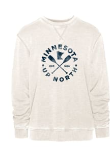 Minnesota Mens Oatmeal Up north Long Sleeve Crew Sweatshirt