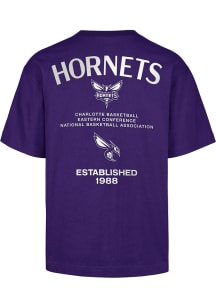 47 Charlotte Hornets Purple Constantine Short Sleeve Fashion T Shirt