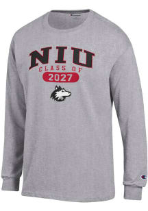 Champion Northern Illinois Huskies Grey Pill Class of 2027 Jersey Long Sleeve T Shirt