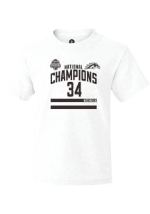 Owen Michaels Western Michigan Broncos Youth White NIL 2025 National Champions Shirzee Player Tee