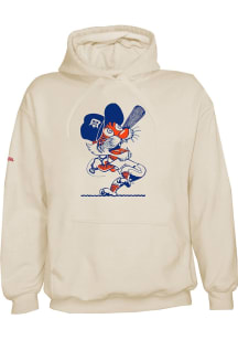 Detroit Tigers Mens White Coop Batting Tiger Long Sleeve Hoodie