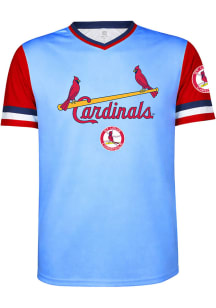 St Louis Cardinals Sublimated Cooperstown Jersey - Light Blue