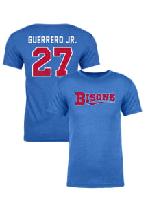 Vladimir Guerrero Jr. Buffalo Bisons Blue Name Number Short Sleeve Player T Shirt