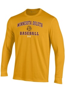 Under Armour UMD Bulldogs Gold Baseball Performance Long Sleeve T Shirt