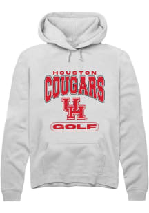Rally Houston Cougars Mens White Golf Long Sleeve Hoodie