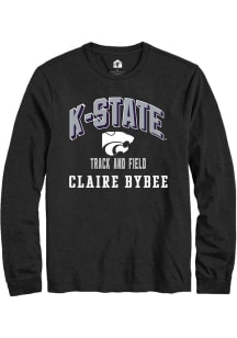 Claire Bybee K-State Wildcats Black NIL Arch Logo Long Sleeve Player T Shirt