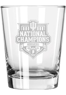 Indiana Hoosiers 2025 College Football Champions 15oz Etched Rock Glass - White