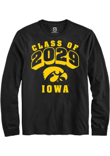 Summit Sportswear Iowa Hawkeyes Black Class of 2029 Long Sleeve T Shirt