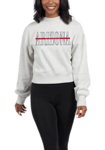 Arizona Wildcats Womens Grey Hailey Crew Sweatshirt