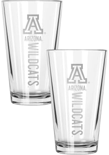 Arizona Wildcats Pinnacle 2 Pack 16oz Pint Glass - Clear