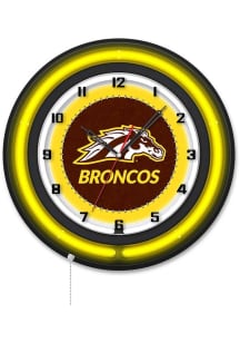 Western Michigan Broncos 19in Neon Wall Clock