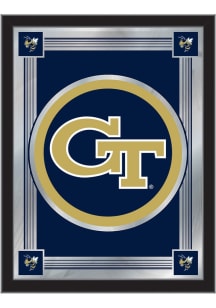 GA Tech Yellow Jackets Logo Hanging Back Bar Mirror