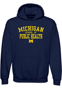 Michigan Wolverines Mens Navy Blue School of Public Health Long Sleeve Hoodie