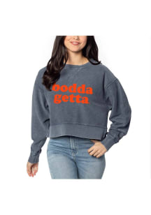 Auburn Tigers Womens Navy Blue Corded Crew Sweatshirt