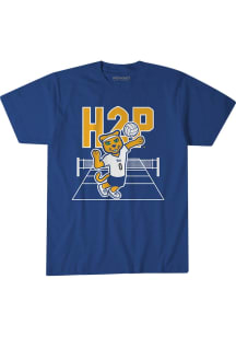BreakingT Pitt Panthers Blue Hail To Pitt Volleyball Roc Short Sleeve T Shirt