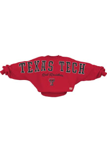 Pressbox Texas Tech Red Raiders Womens Red Flannigan Crew Sweatshirt